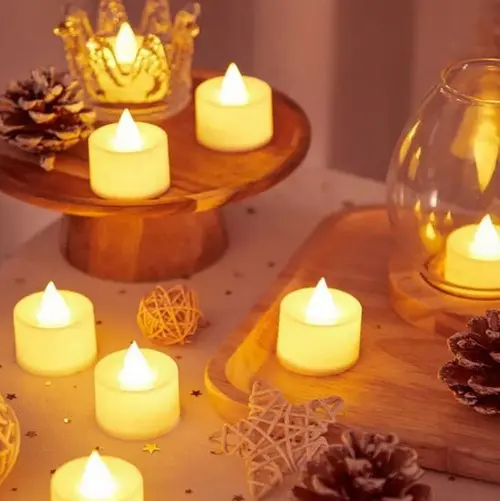 Набір електронних світлодіодних свічок на батарейках, 24 шт - Зображення 2