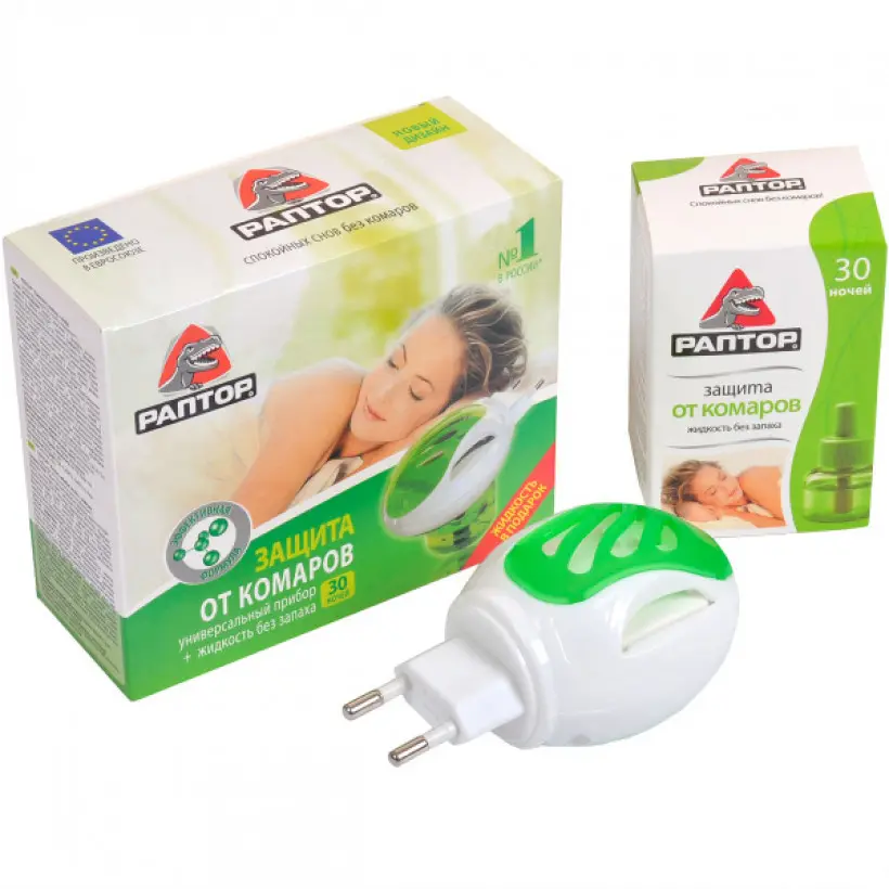 Набір фумігатор з рідиною 30 ночей від комарів Раптор - Зображення 3