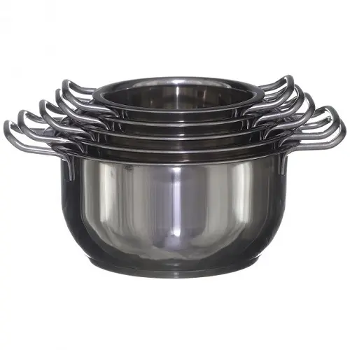 Набір каструль із нержавіючої сталі A-PLUS (10 предметів) - Зображення 2