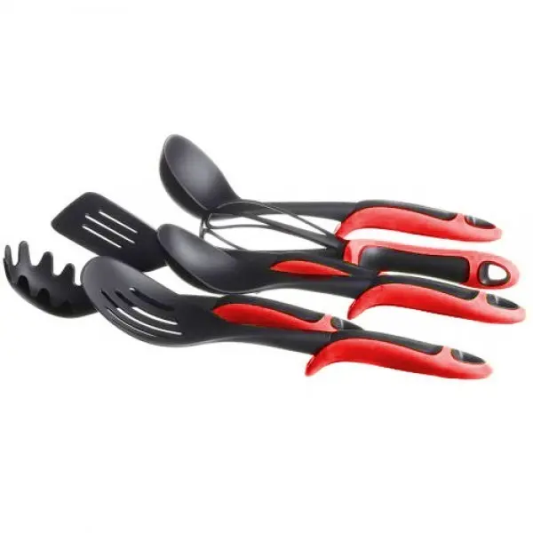 Набір кухонного приладдя ЧЕРВОНИЙ KITCHEN TOOLS, 7 предметів Кухонний набір з підставкою - Зображення 6