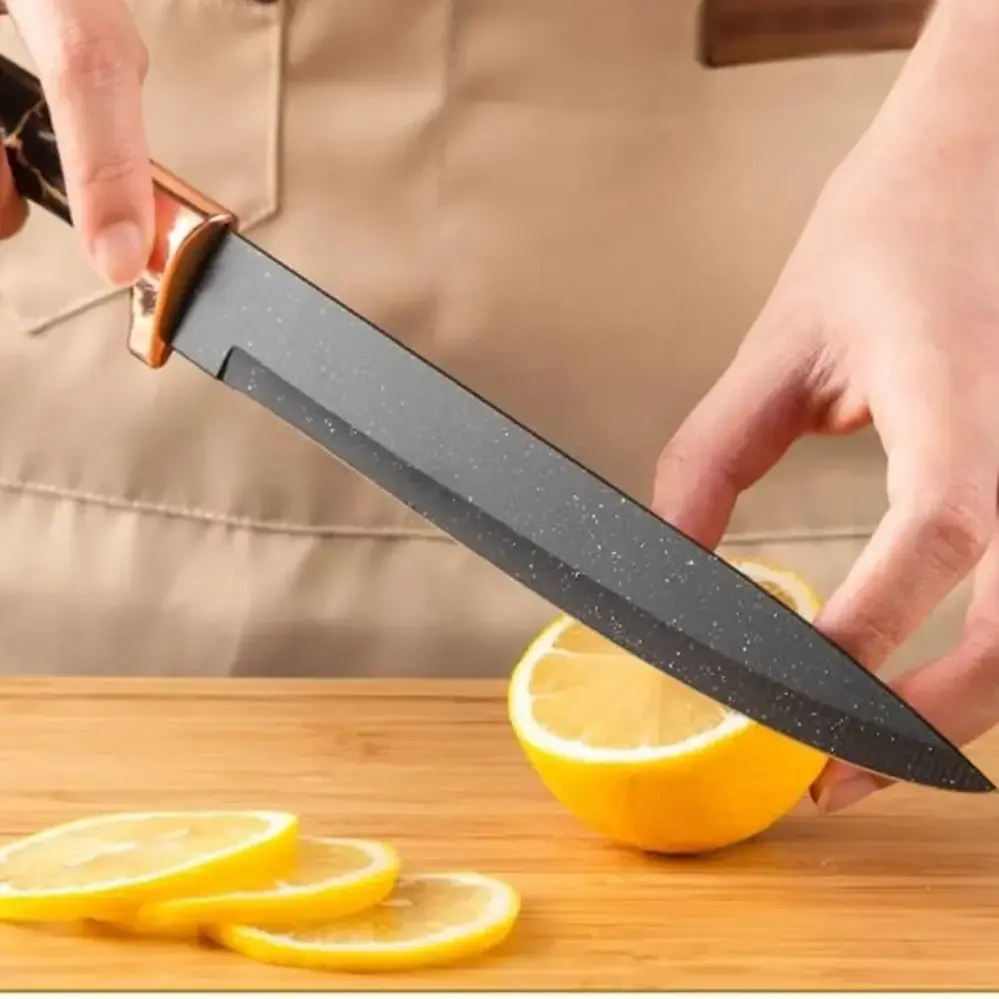 Набір кухонного приладдя 25 предметів з подвійною підставкою обробною дошкою набором ножів прихватками - Зображення 10