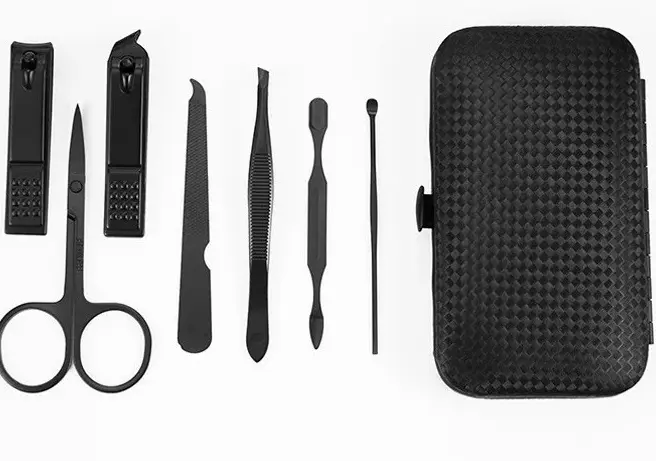 Набір манікюрний з 7 предметів у футлярі. Набір для манікюру та педикюру в чохлі (чорний) - Зображення 8