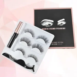 Набір накладні магнітні вії+підводка+пінцет Magnetic lashes 3 пари магнітів