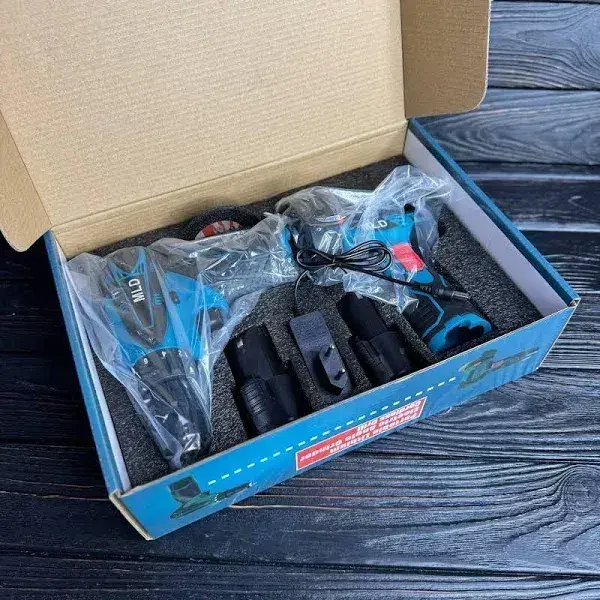 Набір електро інструменту 2в1/ Шуруповерт+Болгарка міні 2 акб 12V AT-AG7501-2 - Зображення 3