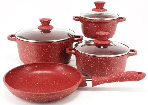 Набір посуду з мармуровим покриттям A-Plus 1501 (7 предметів)