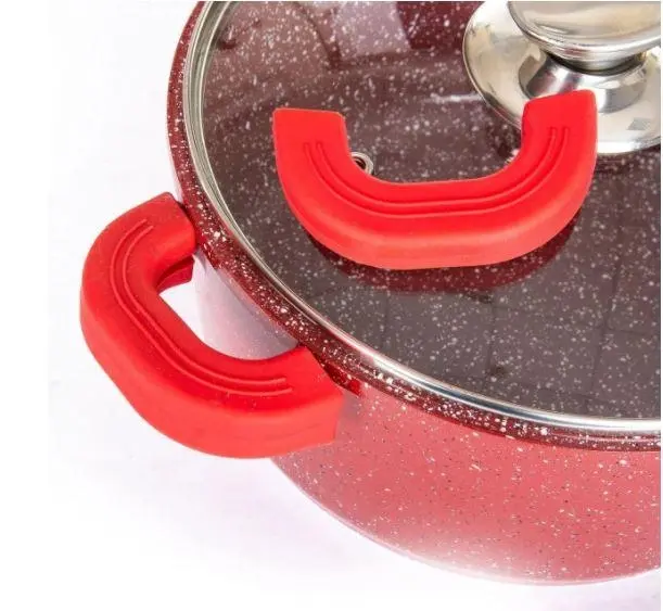 Набір посуду із сковородою граніт круглий - Зображення 3