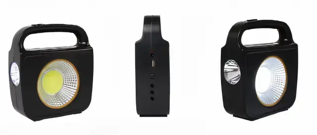 Набір із сонячною панеллю з ліхтариком та 3 лампочками, модель CC022-1, 100 Вт - Зображення 3