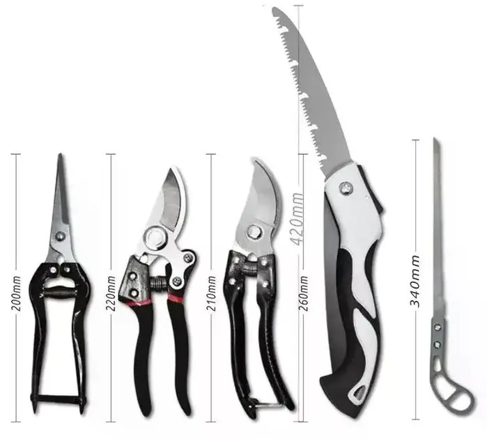Набір садових інструментів Garden Set SK-5 – секатори, ніж для щеплення, набір для щеплення, інструменти для обрізання дерев і кущів - Зображення 2