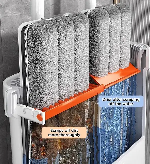 Набір швабра та відро з віджимом Joybos M03-7 Flat Floor - Зображення 3