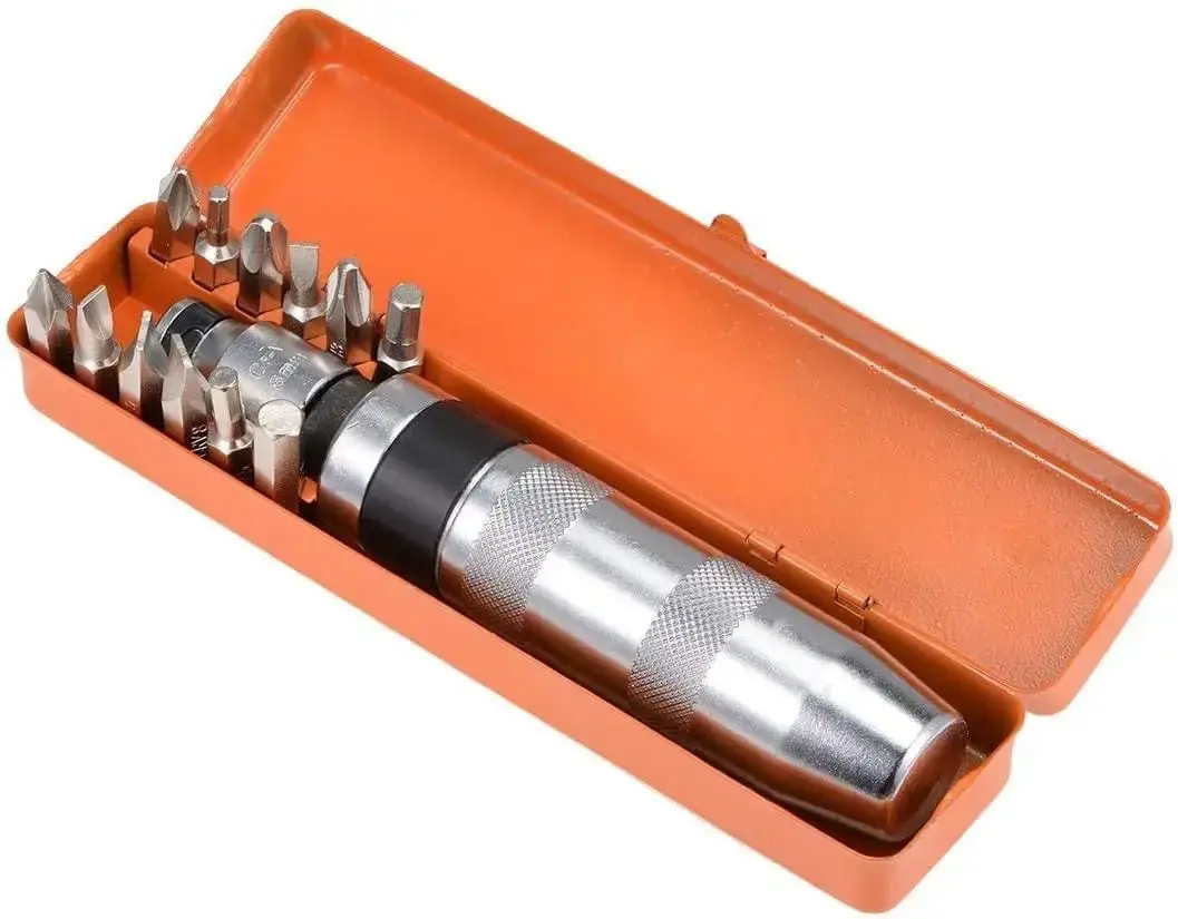 Набір викруток 14 предметів з перехідником і бітами, ударно-поворотна викрутка 1/2" - Зображення 2