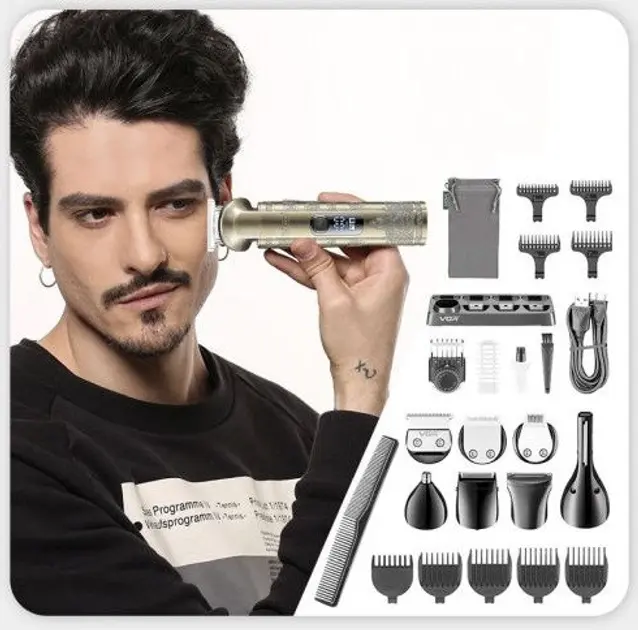 Набір VGR V-110 8в1 Professional для догляду за волоссям, бородою, триммер для носа - Зображення 3