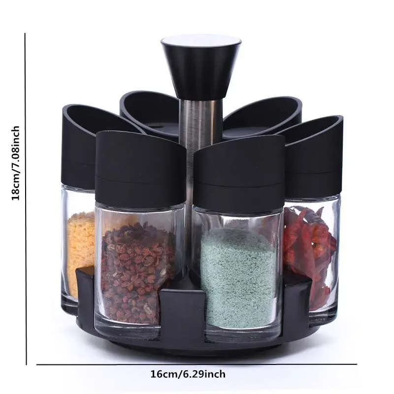 Набір із 6 обертових баночок для спецій Especia Conjunto De Abastecedor - Зображення 5