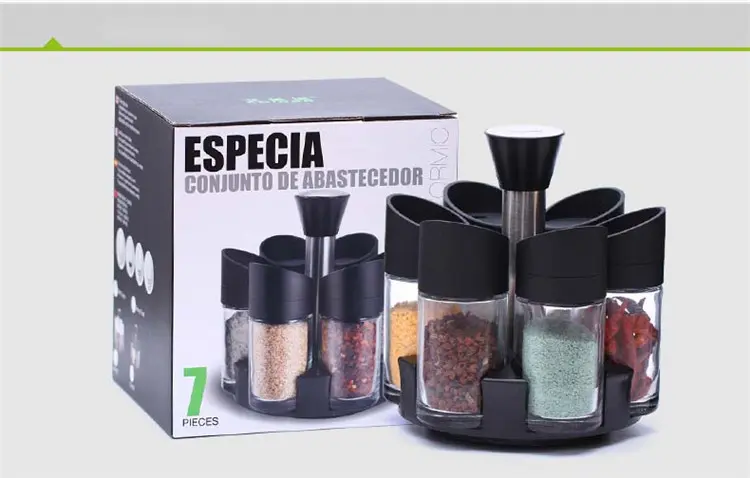 Набір із 6 обертових баночок для спецій Especia Conjunto De Abastecedor - Зображення 7