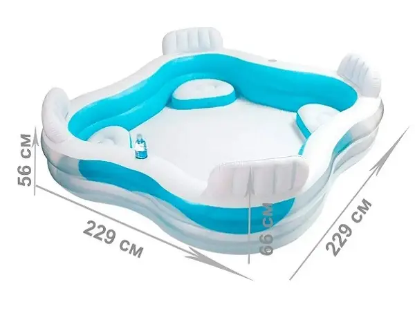 Надувний басейн Intex 56475 (229х229х66 см) - Зображення 3