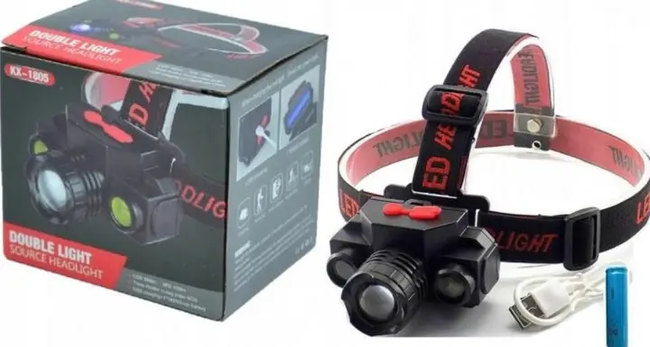 Налобний ліхтар BL 1805 COB XPE 18650 USB Charge Акумуляторний - Зображення 2