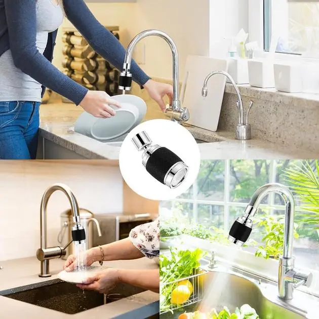 Насадка-аэратор для кухонного смесителя и переходник на шланг вращение на 360° Faucet universal pipe - Зображення 5