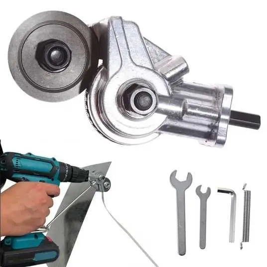 Насадка ножиці на дриль для різання металу / Будівельні ножиці на дриль або шуруповерт - Зображення 2