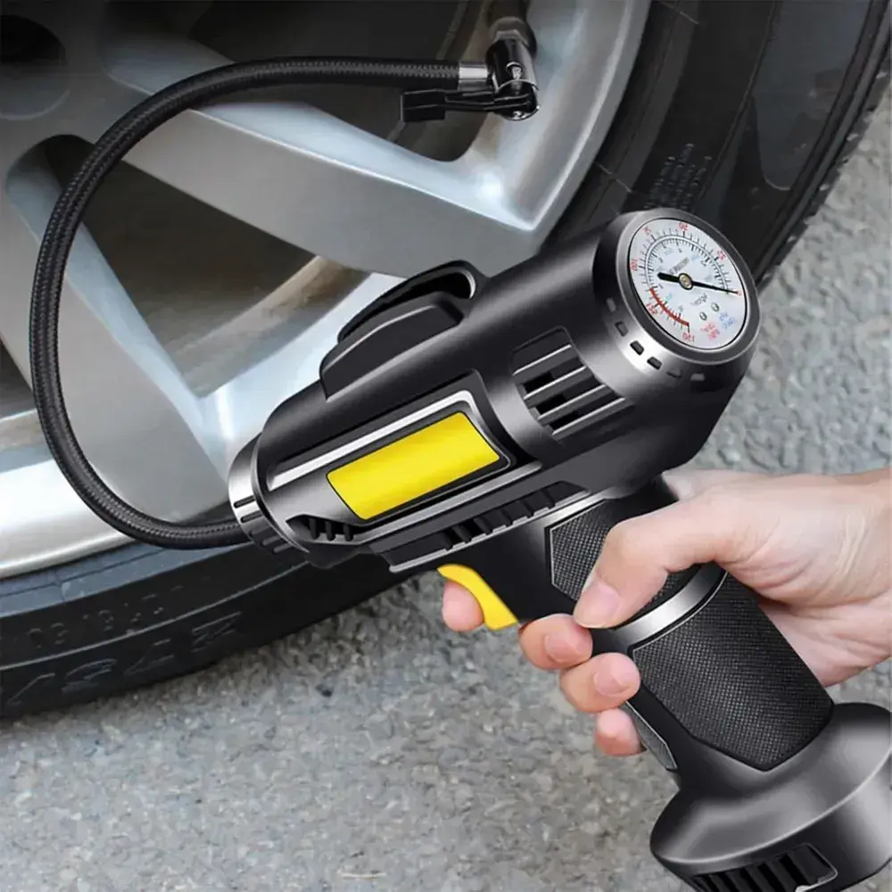 Насос для накачування шин, професійний портативний автокомпресор з цифровим дисплеєм Vehicle mounted pump AND LY-910 - Зображення 4