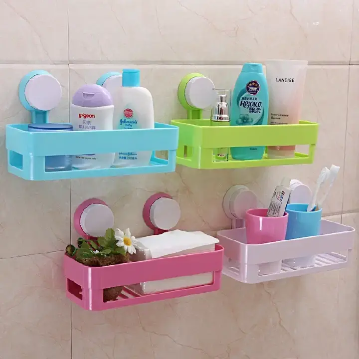 Настінна підставка для мила губки шампуні на присосках LY-571 - Зображення 6