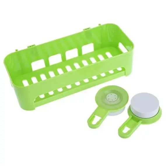 Настінна підставка для мила губки шампуні на присосках LY-571 - Зображення 2