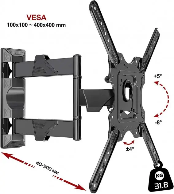 Настінне кріплення для телевізора (кронштейн) V-Star S4 32-60" - Зображення 3