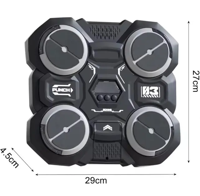 Настінний боксерський тренажер / музична машина-тренажер з підсвічуванням (4 цілі) + рукавички - Зображення 4