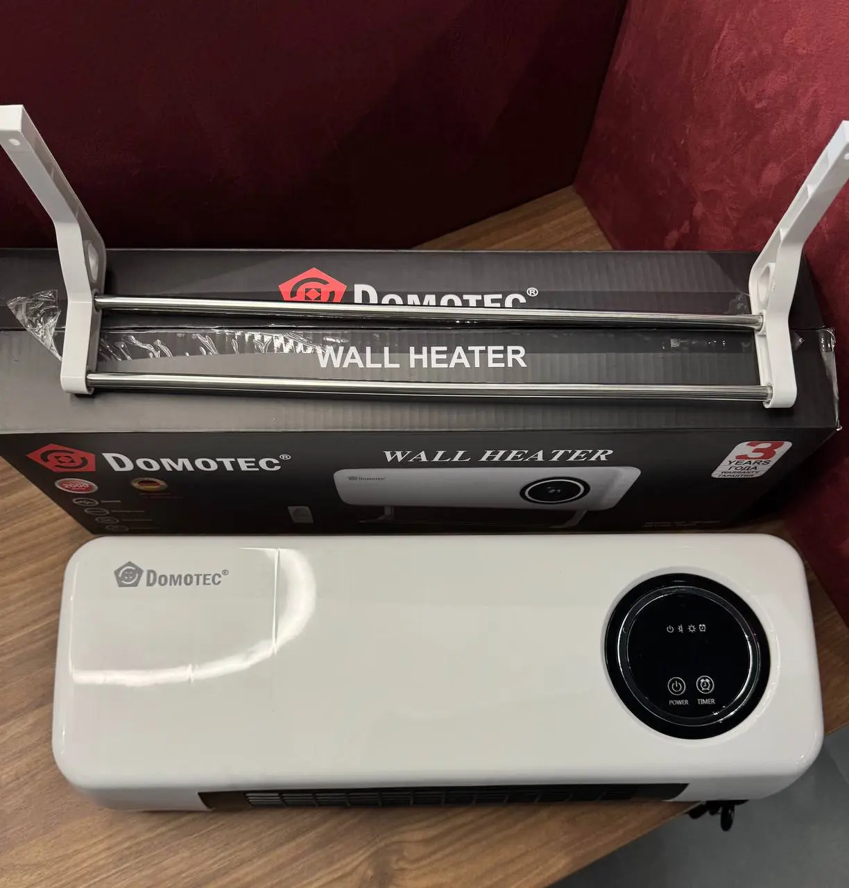 Настінний обігрівач Domotec MS-5963 White 2000Вт з пультом та сушаркою - Зображення 5