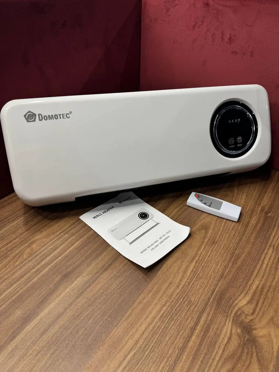Настінний обігрівач Domotec MS-5963 White 2000Вт з пультом та сушаркою - Зображення 2