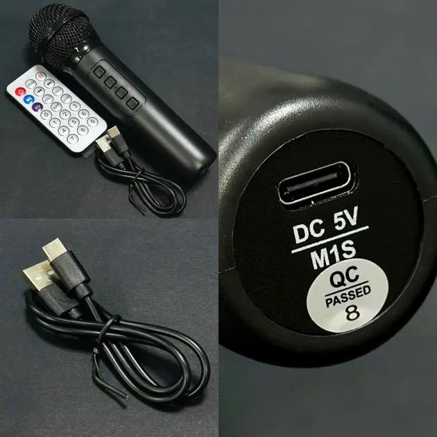 Бездротова караоке колонка з мікрофоном, пультом та RGB-підсвічуванням ZQS8166W - Зображення 5