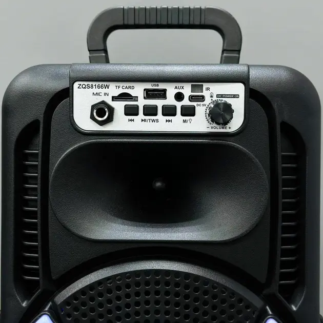 Бездротова караоке колонка з мікрофоном, пультом та RGB-підсвічуванням ZQS8166W - Зображення 4