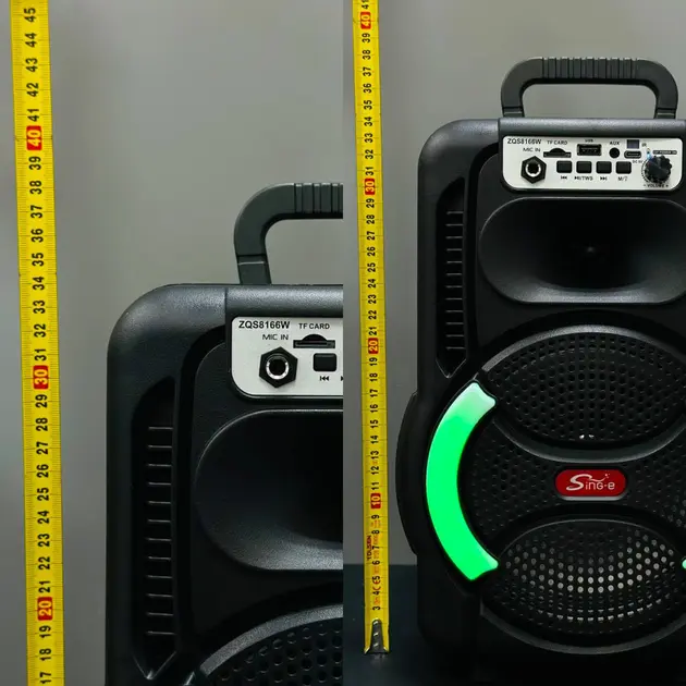 Бездротова караоке колонка з мікрофоном, пультом та RGB-підсвічуванням ZQS8166W - Зображення 6