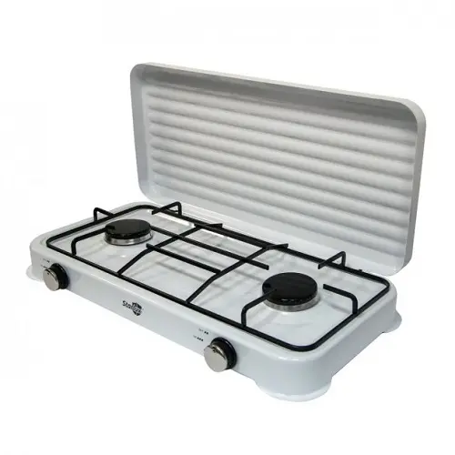 Настільна газова плита на 2 конфорки STARLUX SGS 6002 (біла) - Зображення 2