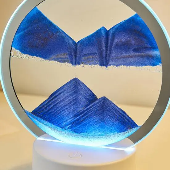 Настільна LED лампа нічник RGB Пісочний годинник 3D Sandscape. Картина Рухомий пісок - Зображення 5