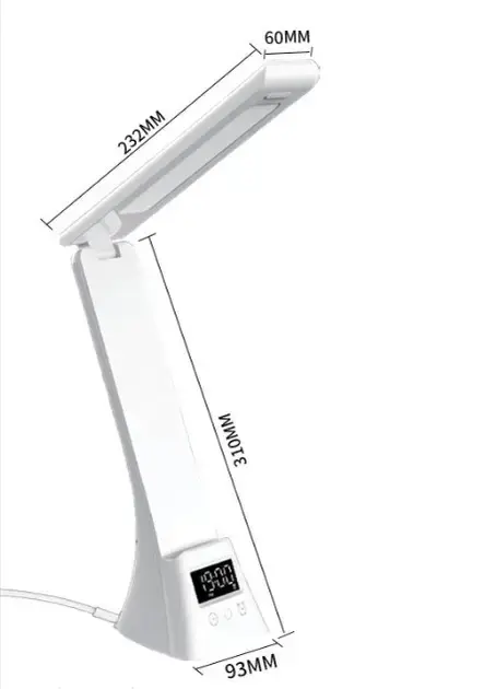 Настільна LED лампа з годинником та бездротовою зарядкою для телефону TYV-2088 - Зображення 2
