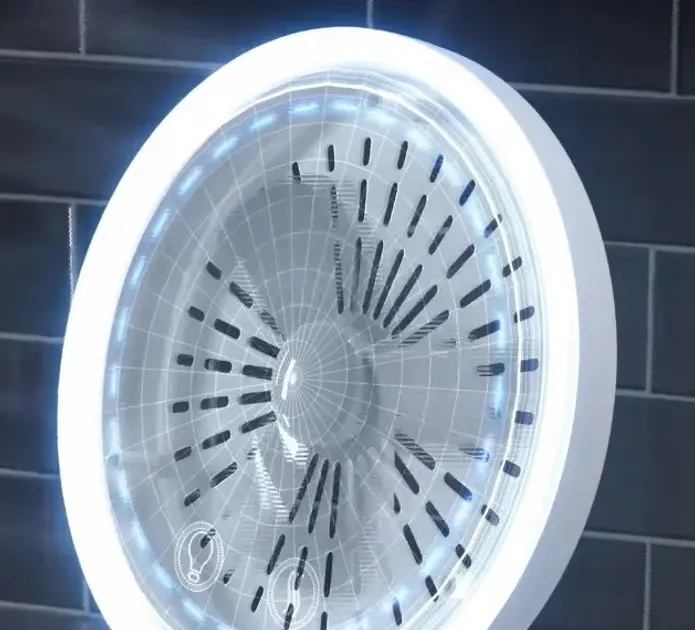 Настільне косметичне дзеркало з LED підсвічуванням та вентилятором Beauty Breeze Mirror - Зображення 4