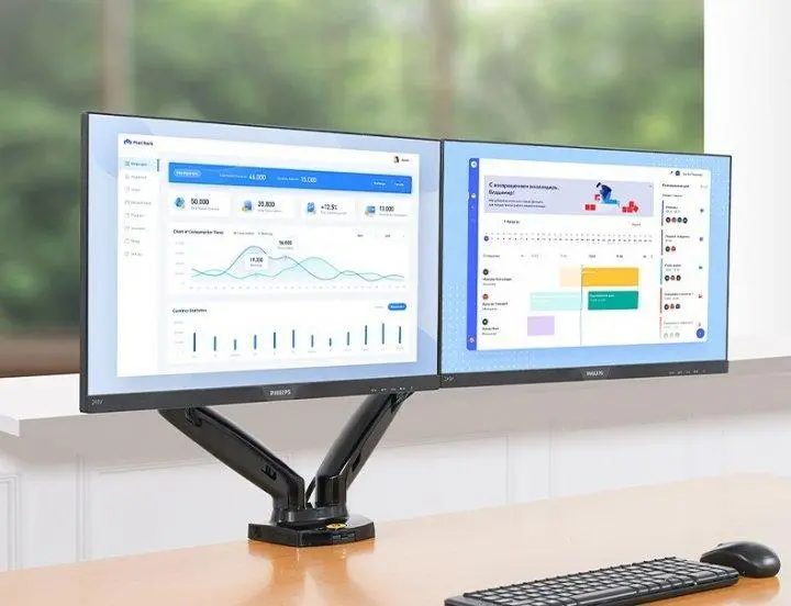 Настільне кріплення для двох моніторів (кронштейн) 17"-30" NB F160 - Зображення 7