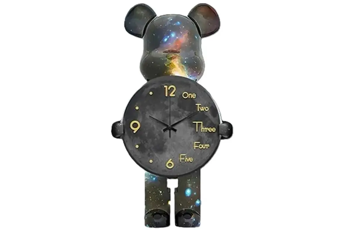Настільний Годинник Фігурка Ведмідь Bearbrick Космічні 30 см - Зображення 5