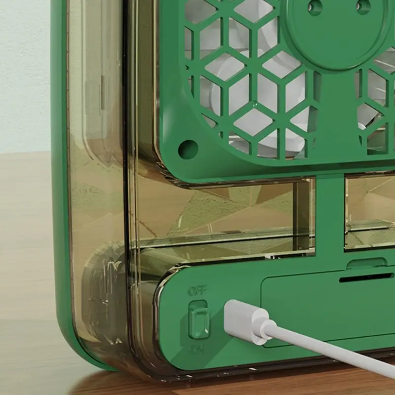 Настільний міні-вентилятор JISULIFE Вентилятор з USB та функцією зволоження 4-швидкості - Зображення 3