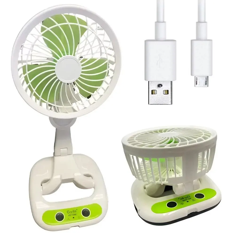 Настільний вентилятор з LED підсвіткою та USB, KC-7900 / Міні-вентилятор настільний акумуляторний - Зображення 5