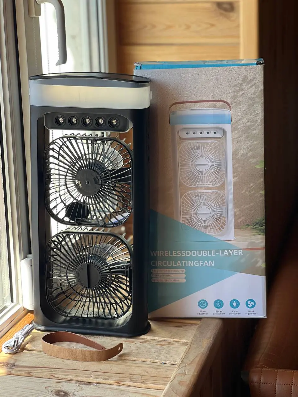 Настільний вентилятор-зволожувач з 3 режимами туману та водяним охолодженням та 180 LY-938 - Зображення 2