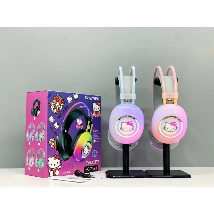 Навушники накладні бездротові PG-706H з LED - Зображення 2