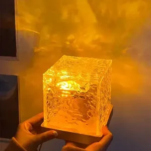 Нічний куб проектор північного сяйва RGB Настільна лампа 4 кольорів. Проекція водяної хвилі. LED світильник від USB