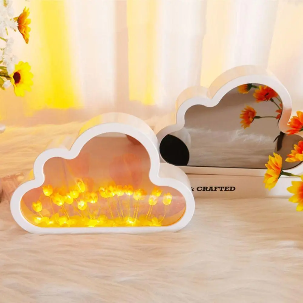 Нічник настільний з тюльпанами світильник у дзеркалі, Приліжковий світильник - Зображення 5