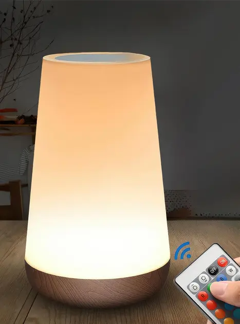 Нічник настільний світильник для дому акумуляторний Pat light HA-114 з пультом - Зображення 2