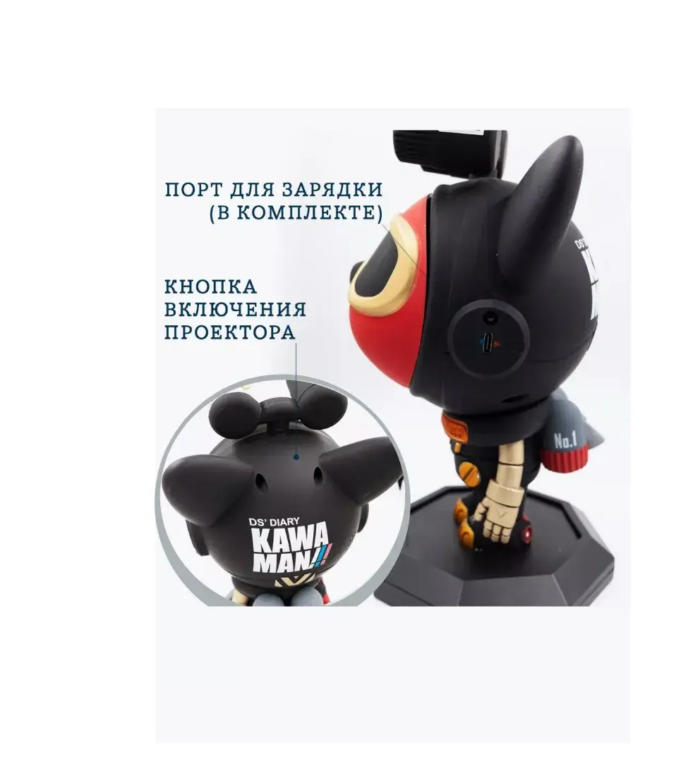 Нічник проектор зіркове небо CASTLELADY собака сіра космонавт ROBOT DOG - Зображення 9