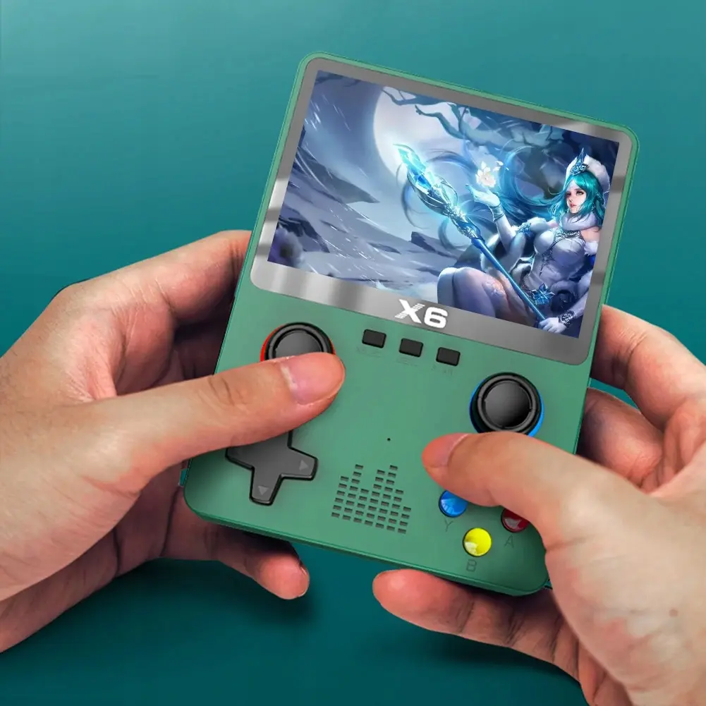 Найновіша переносна консоль для гри x6 3,5-calowy екран ips ретро міні - Зображення 2