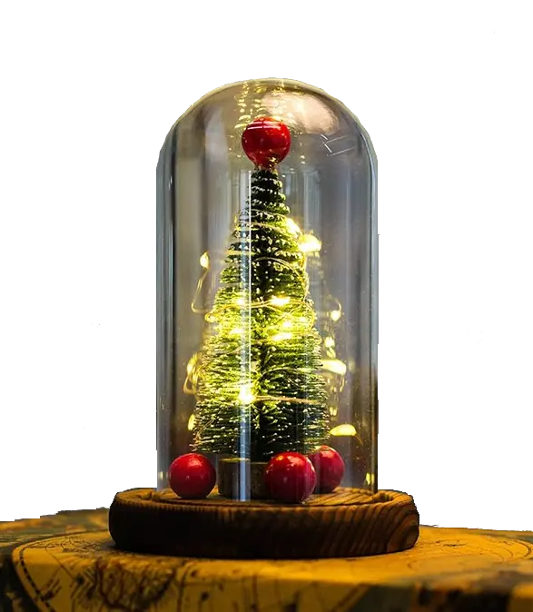 Новорічна ялинка в колбі з LED підсвічуванням зі світлодіодною гірляндою - Зображення 2
