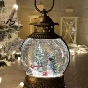 Новорічний ліхтар зі снігом музичний WDL 2103C