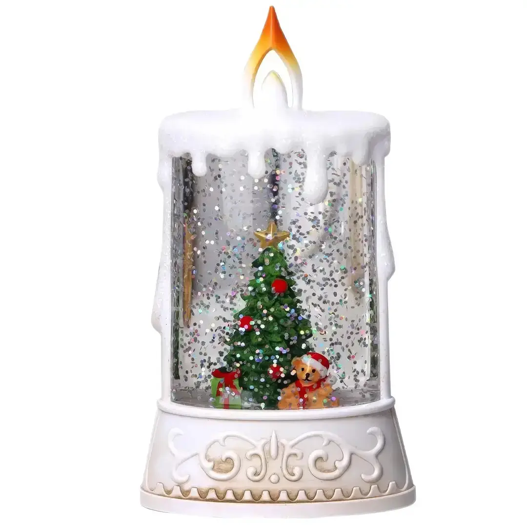 Новорічний музичний нічник-світильник XMAS wdl 23005c Музична свічка з Ведмедиком - Зображення 4