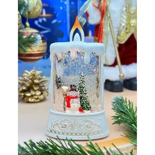 Новорічний музичний нічник-світильник XMAS wdl 23005c Музична свічка з Ведмедиком - Зображення 3